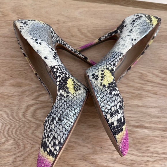 Sam Edelman Danna Lilac yellow snake print high heel 6.5 - Picture 6 of 10